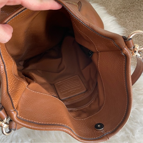 Coach Camel Brown Triple Compartment Purse - Picture 8 of 11